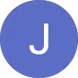 Blue circle with a white letter J in the center, resembling a profile icon.